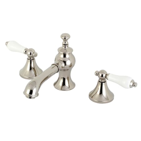 Kingston Brass KC7066PL Vintage 8" Widespread Bathroom Faucet, Polished Nickel KC7066PL